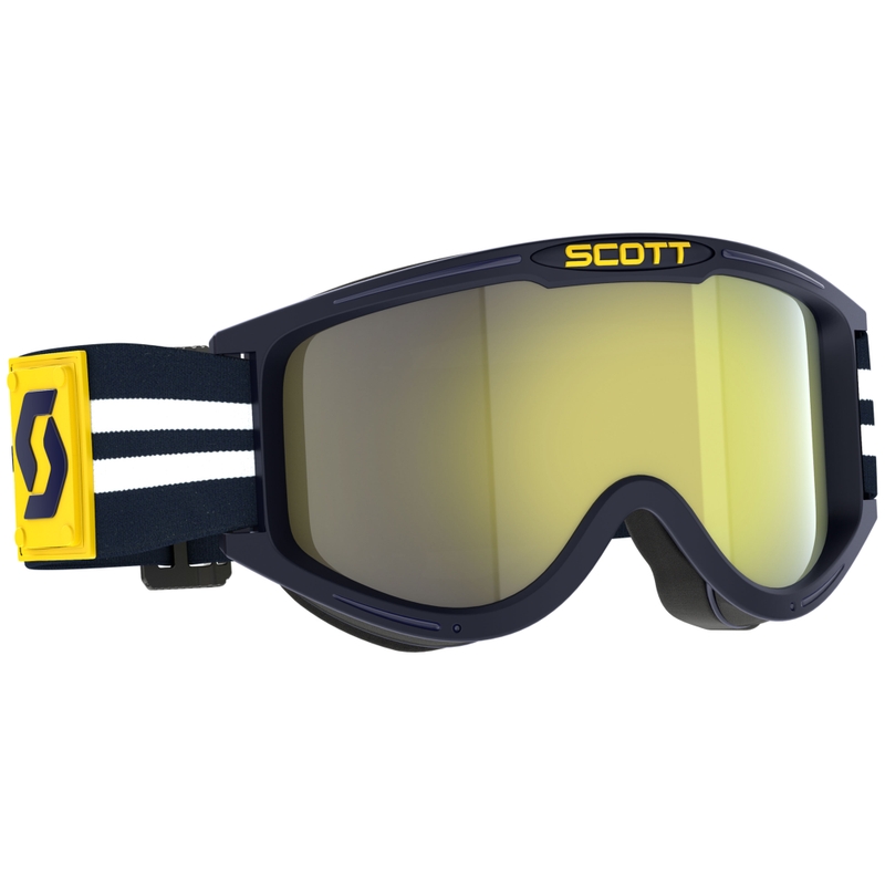 Γυαλιά Motocross SCOTT 89X Era μπλε και λευκό με κίτρινο χρώμιο plexi προσφορά