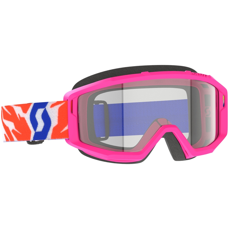 Παιδικά γυαλιά motocross SCOTT Primal Youth ροζ με διαφανή plexi