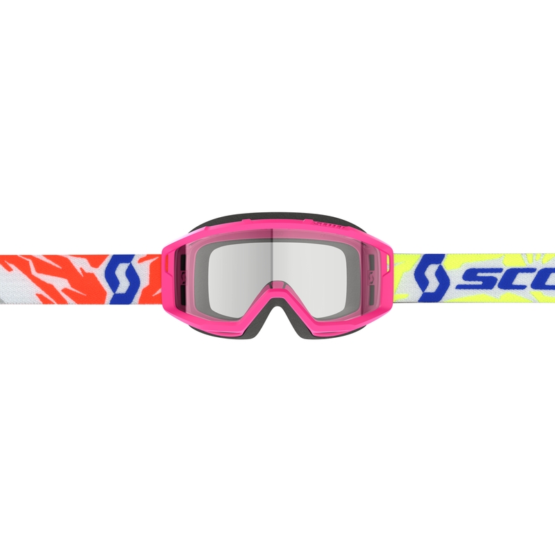 Παιδικά γυαλιά motocross SCOTT Primal Youth ροζ με διαφανή plexi