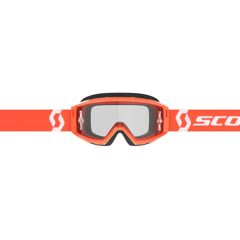 Γυαλιά motocross SCOTT Primal Clear πορτοκαλί και λευκό με διαφανές plexi