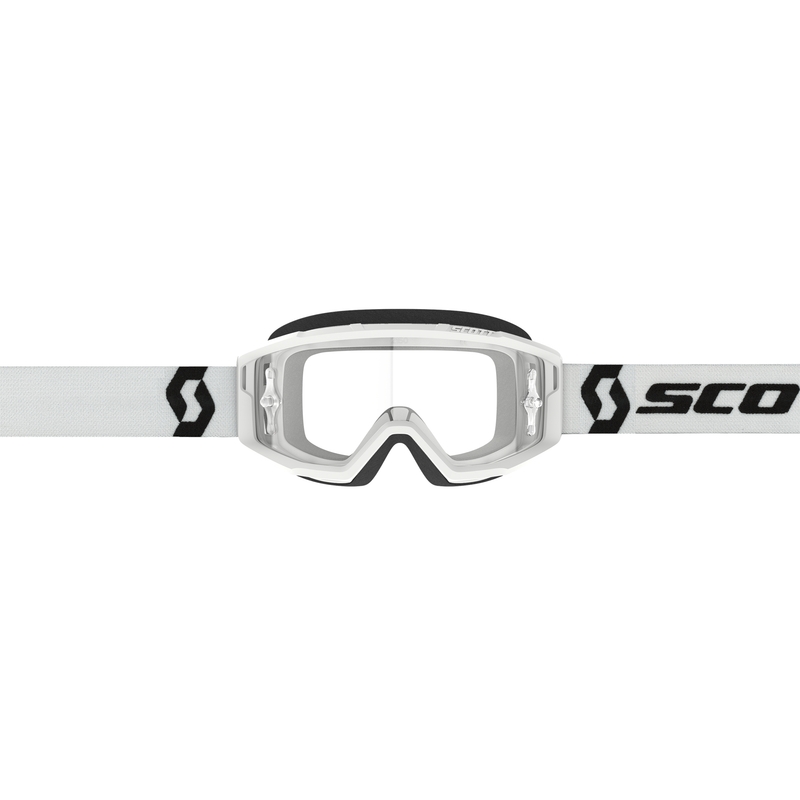 Γυαλιά motocross SCOTT Primal Clear λευκό με διαφανές plexi