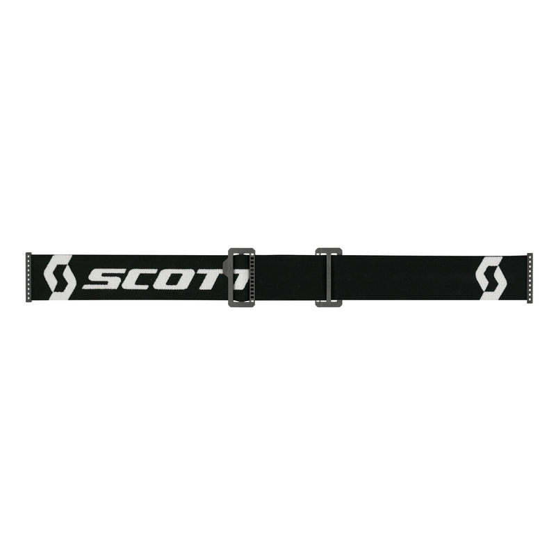 Γυαλιά Motocross SCOTT Primal CH μαύρο και λευκό με χρώμιο και ασημί plexi