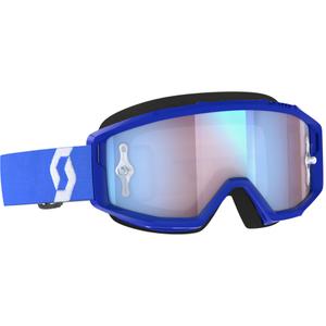 Γυαλιά Motocross SCOTT Primal CH μπλε και λευκό με χρώμιο μπλε plexi