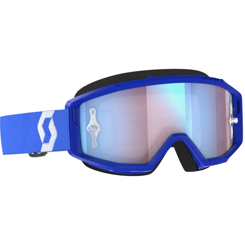 Γυαλιά Motocross SCOTT Primal CH μπλε και λευκό με χρώμιο μπλε plexi