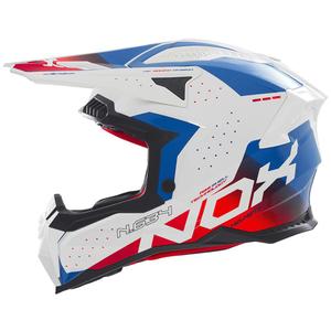Κράνος Motocross NOX N634 λευκό-μπλε-κόκκινο