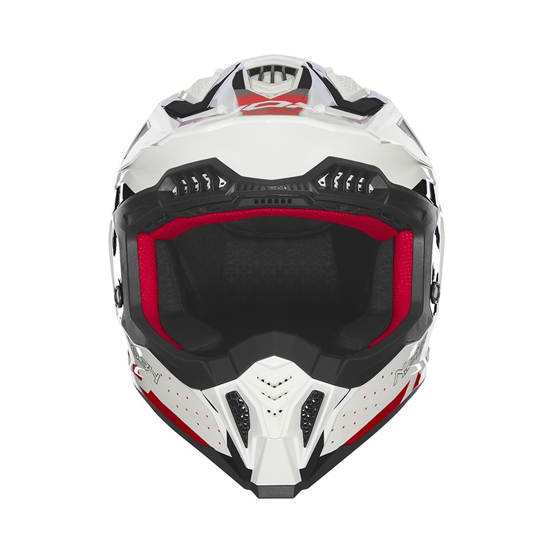 Κράνος Motocross NOX N634 λευκό-μαύρο-κόκκινο