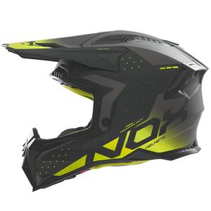 Κράνος Motocross NOX N634 μαύρο ματ-κίτρινο φλούο