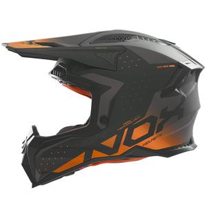 Κράνος Motocross NOX N634 μαύρο-πορτοκαλί ματ