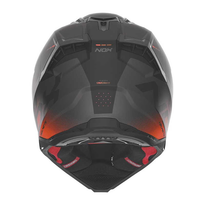 Κράνος Motocross NOX N634 ματ μαύρο-κόκκινο