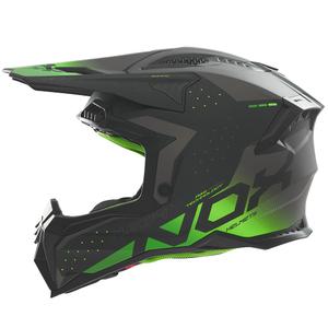 Κράνος Motocross NOX N634 μαύρο-πράσινο ματ