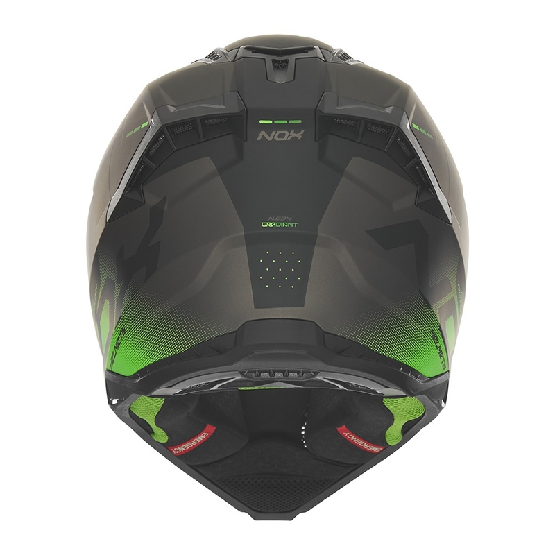 Κράνος Motocross NOX N634 μαύρο-πράσινο ματ