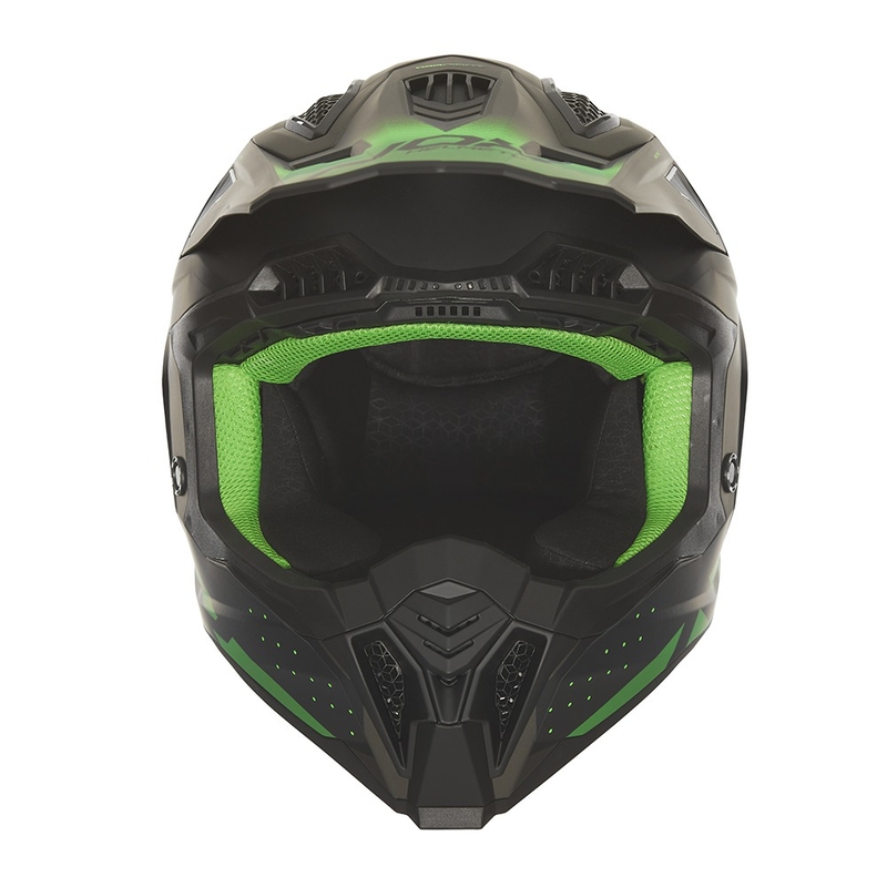 Κράνος Motocross NOX N634 μαύρο-πράσινο ματ
