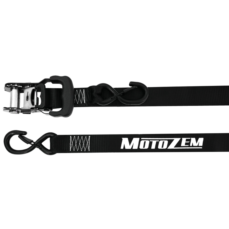 Ιμάντες μοτοσικλέτας MotoZem με καστάνια, μαύροι