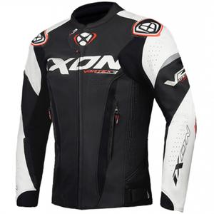 IXON Vortex 3 ασπρόμαυρο δερμάτινο μπουφάν μοτοσικλέτας