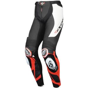 IXON Vortex 3 μαύρο-λευκό-κόκκινο δερμάτινο παντελόνι μοτοσικλέτας