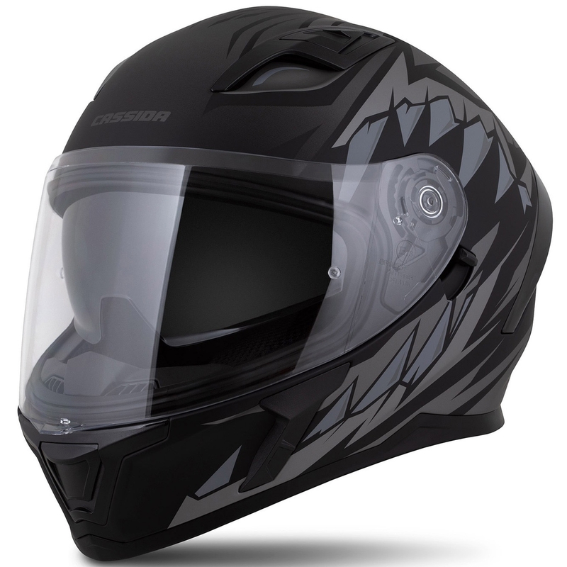 Ολοκληρωμένο κράνος Cassida Orbit Strix ματ μαύρο-γκρι