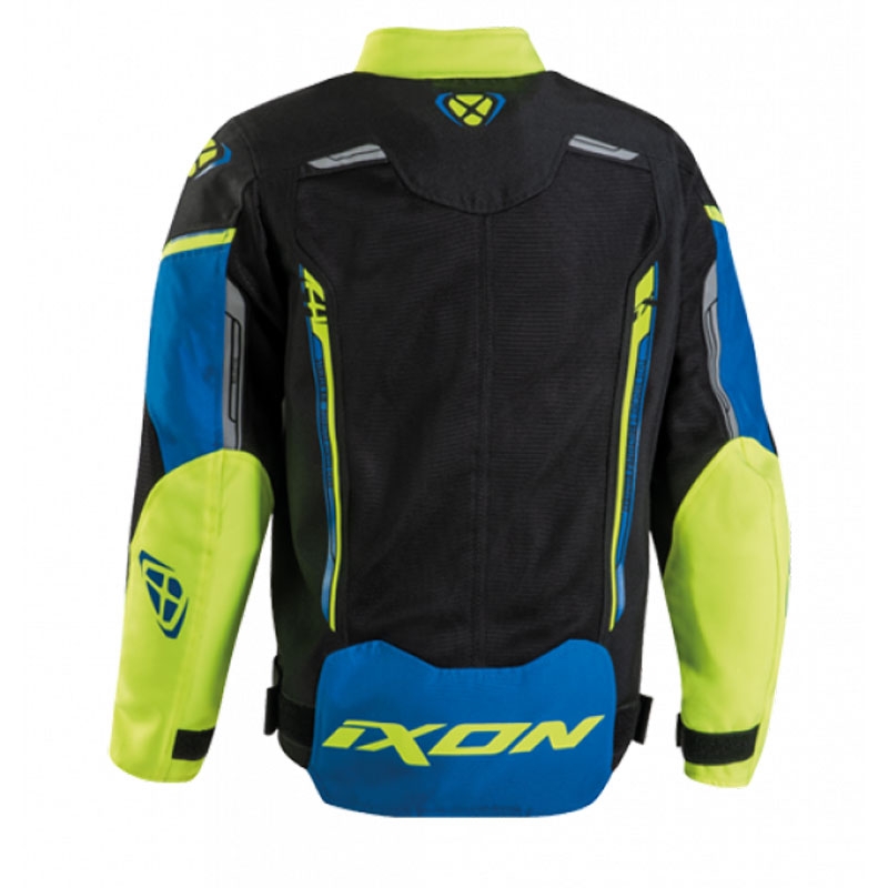 Παιδικό μπουφάν μοτοσικλέτας IXON Striker Air Μαύρο-Μπλε-Κίτρινο