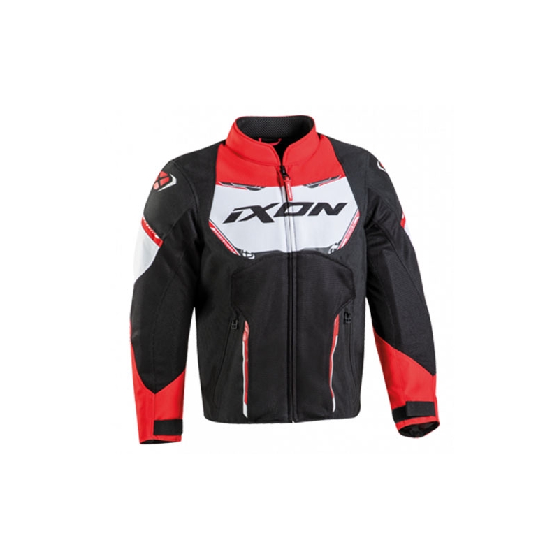 Παιδικό μπουφάν μοτοσικλέτας IXON Striker Air μαύρο-κόκκινο-λευκό