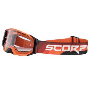Γυαλιά Motocross Scorpion E24 πορτοκαλί-μαύρο με διαφανές plexi