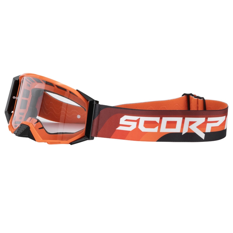 Γυαλιά Motocross Scorpion E24 πορτοκαλί-μαύρο με διαφανές plexi