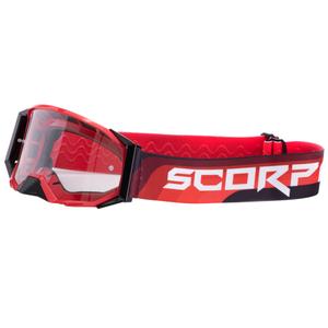 Γυαλιά Motocross Scorpion E24 κόκκινο-μαύρο με διαφανές plexi