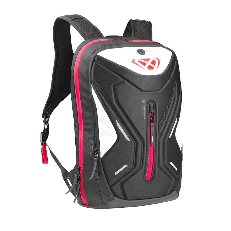 IXON R-Laser 25 L Μαύρο-λευκό-κόκκινο σακίδιο μοτοσικλέτας