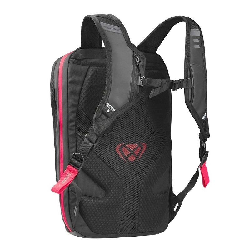 IXON R-Laser 25 L Μαύρο-λευκό-κόκκινο σακίδιο μοτοσικλέτας
