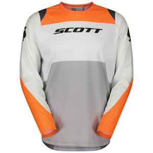 Motocross φανέλα SCOTT EVO Race λευκό-πορτοκαλί