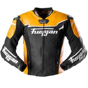 Furygan Signature 55 μαύρο και κίτρινο δερμάτινο μπουφάν μοτοσικλέτας