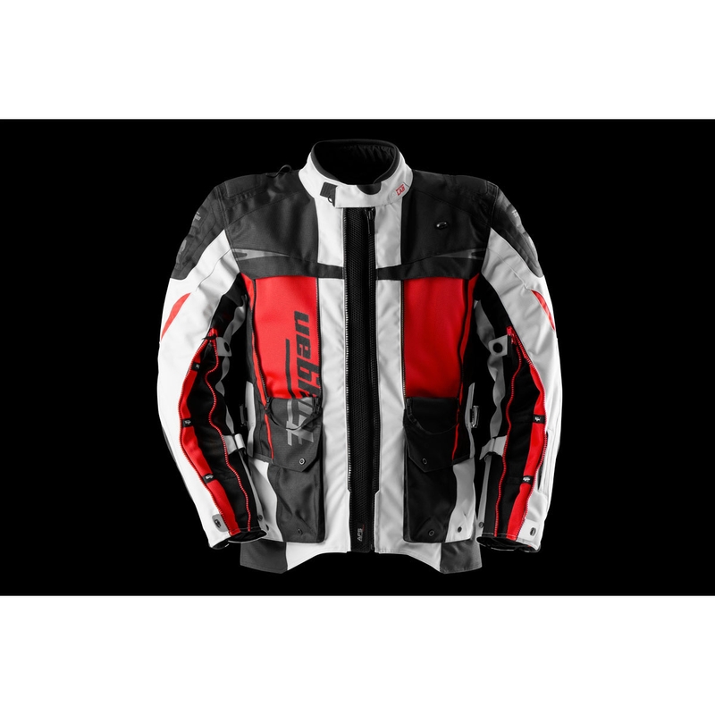 Furygan Montroc Kevlar® Primaloft® 3IN1+ μαύρο-μπεζ-κόκκινο μπουφάν μοτοσικλέτας