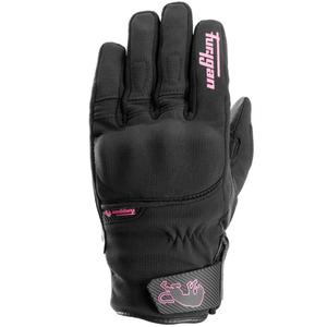 Γυναικεία γάντια μοτοσικλέτας Furygan Jet Lady All Season D3O® Evo σε μαύρο και ροζ χρώμα
