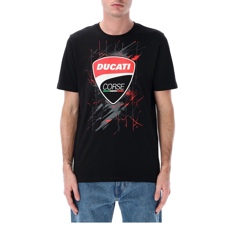 T-shirt Ducati Scratched Texture μαύρο