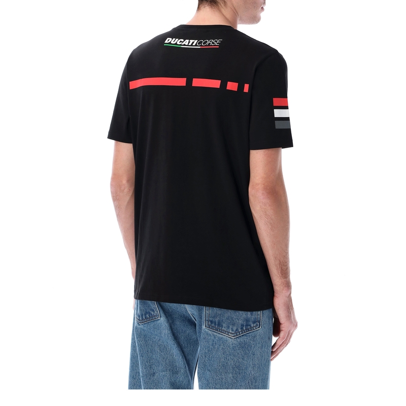 T-shirt Ducati Stripes Badge μαύρο
