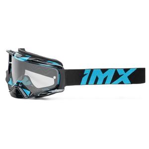 Γυαλιά motocross iMX Dust Graphic μαύρο και μπλε με διαφανές πλεξιγκράμ