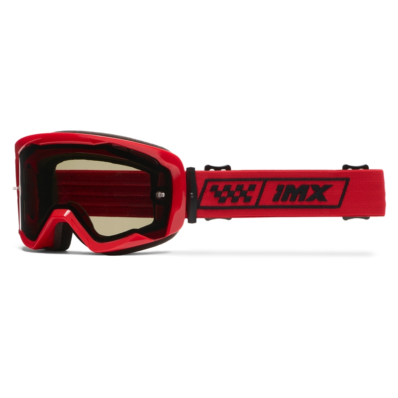 Γυαλιά motocross iMX Endurance Race κόκκινα με καπνιστό plexi