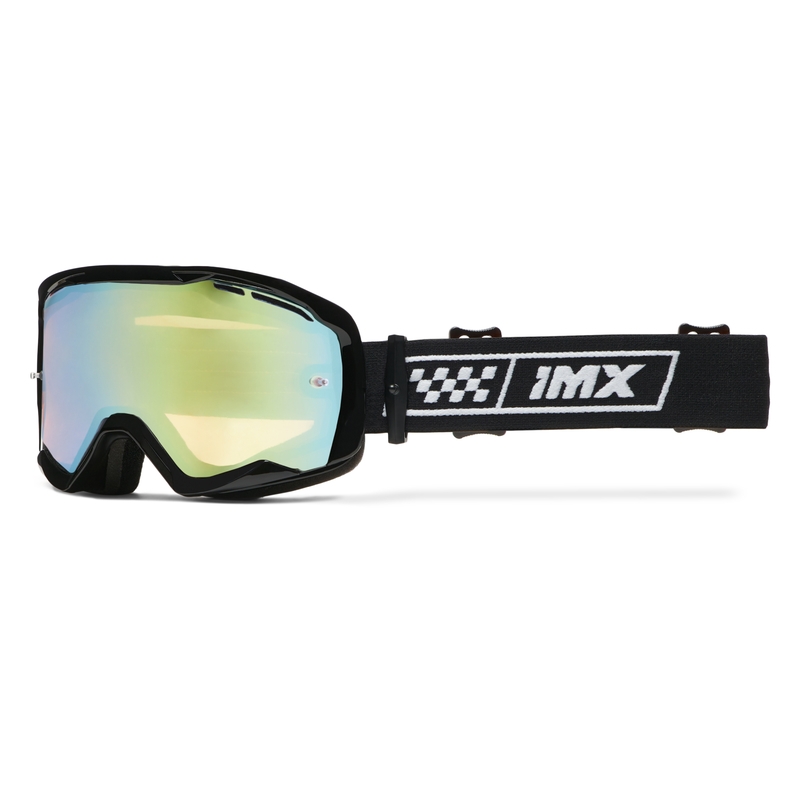Γυαλιά motocross iMX Endurance Race μαύρο και λευκό με plexi ιριδίου