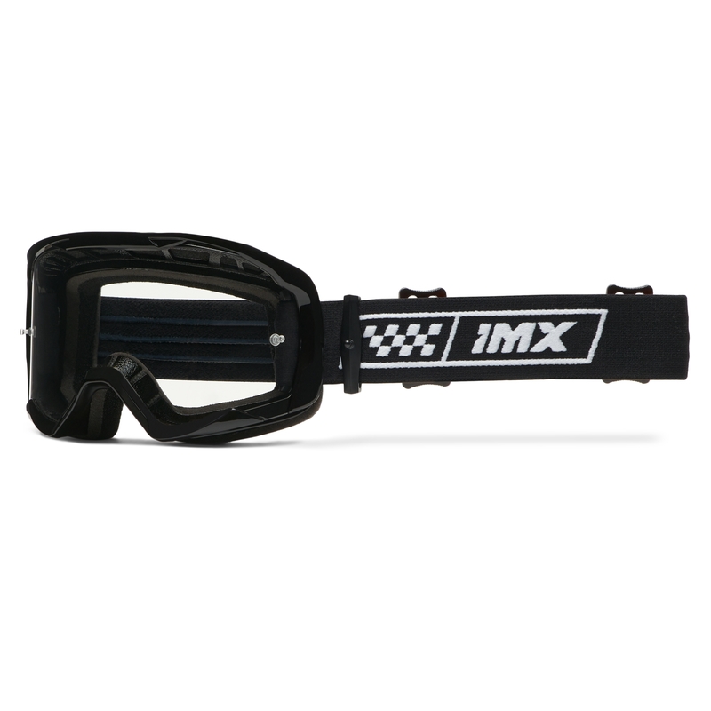 Γυαλιά motocross iMX Endurance Race μαύρο και λευκό με plexi ιριδίου