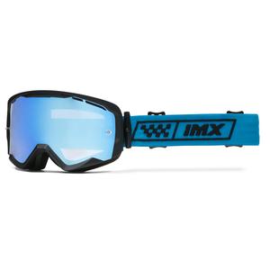 Γυαλιά motocross iMX Endurance Race μαύρο και μπλε με plexi ιριδίου