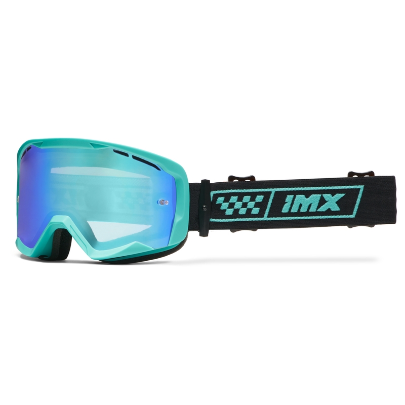 Γυαλιά motocross iMX Endurance Race τυρκουάζ-μαύρο με plexi ιριδίου