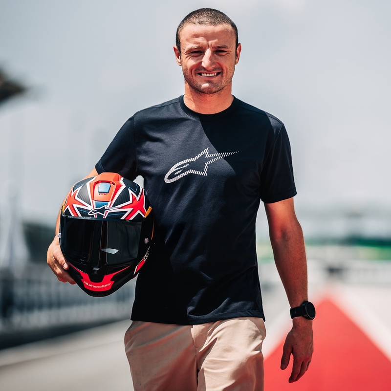 Alpinestars Supertech R10 limited edition Jack Miller matte carbon κόκκινο-μπλε-κίτρινο-λευκό κράνος μοτοσικλέτας
