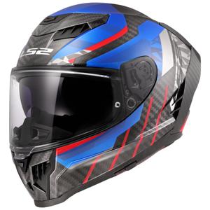 LS2 FF807 Dragon Trax μπλε-κόκκινο ενσωματωμένο κράνος μοτοσικλέτας