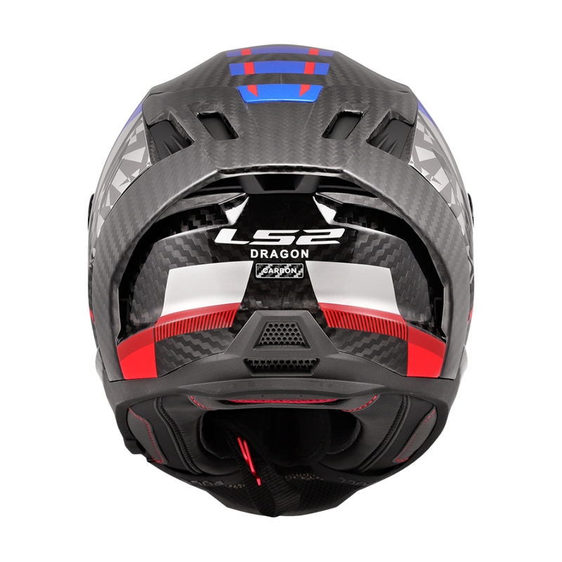 LS2 FF807 Dragon Trax μπλε-κόκκινο ενσωματωμένο κράνος μοτοσικλέτας