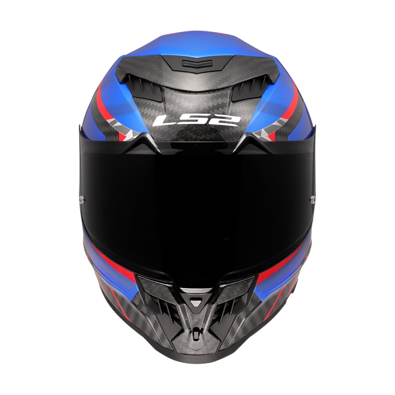 LS2 FF807 Dragon Trax μπλε-κόκκινο ενσωματωμένο κράνος μοτοσικλέτας
