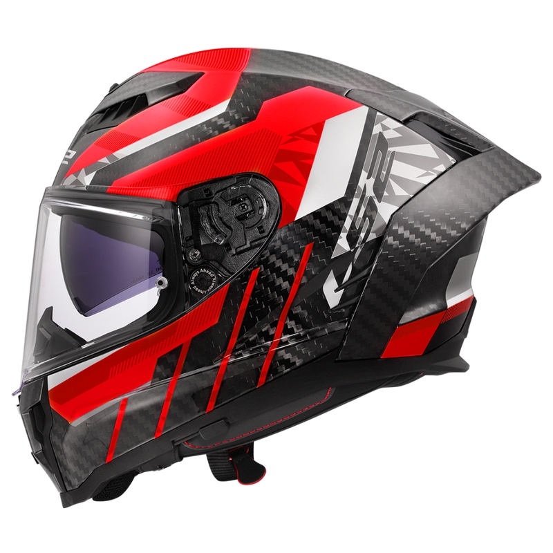 Ενσωματωμένο κράνος μοτοσικλέτας LS2 FF807 Dragon Trax κόκκινο