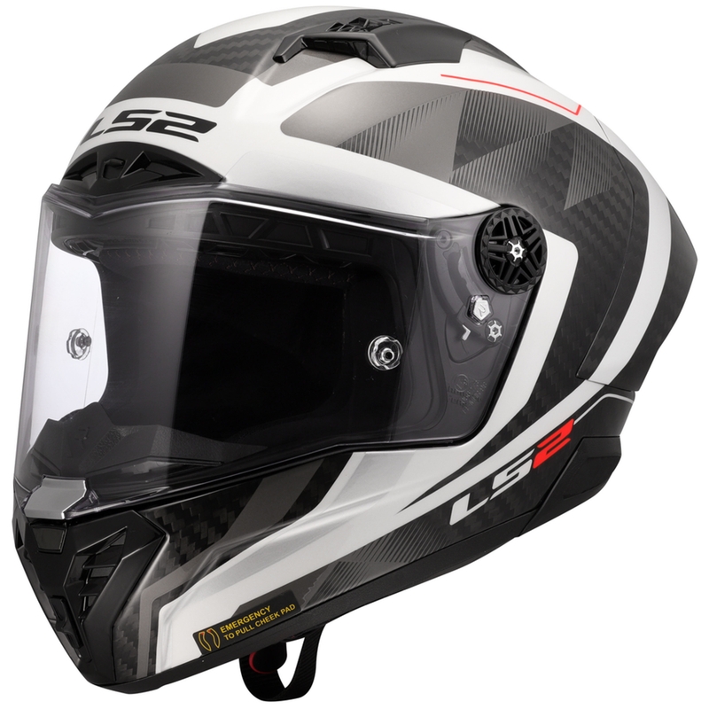 Ενσωματωμένο κράνος μοτοσικλέτας LS2 FF805 Thunder C GP Aero Raute λευκό-γκρι
