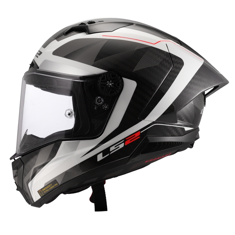 Ενσωματωμένο κράνος μοτοσικλέτας LS2 FF805 Thunder C GP Aero Raute λευκό-γκρι
