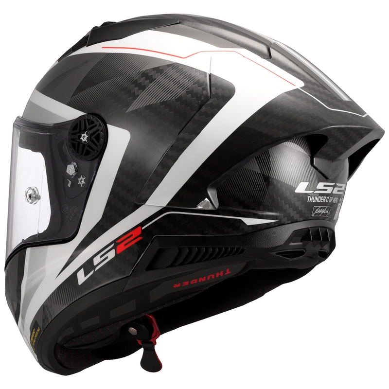 Ενσωματωμένο κράνος μοτοσικλέτας LS2 FF805 Thunder C GP Aero Raute λευκό-γκρι