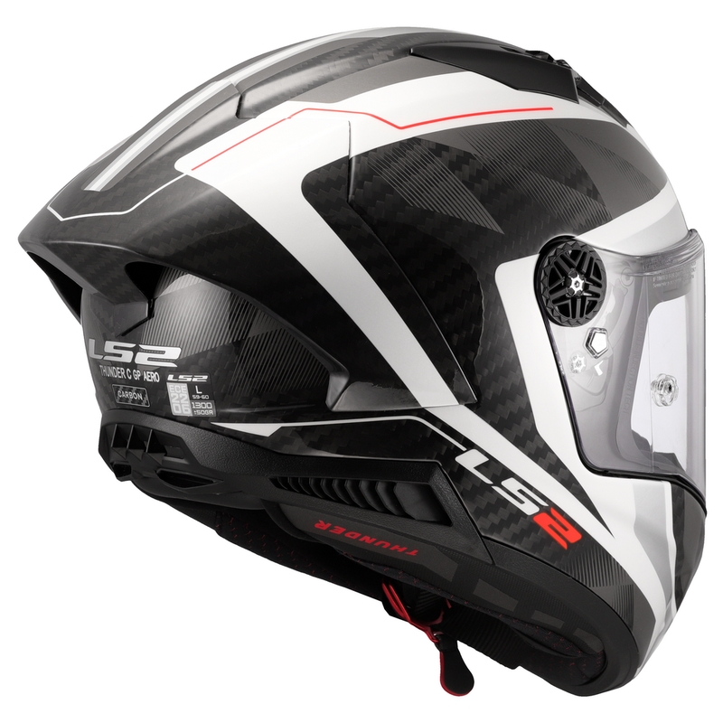 Ενσωματωμένο κράνος μοτοσικλέτας LS2 FF805 Thunder C GP Aero Raute λευκό-γκρι
