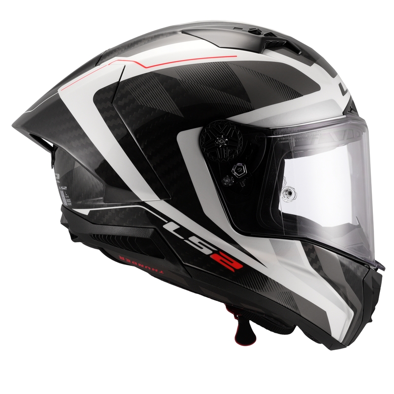 Ενσωματωμένο κράνος μοτοσικλέτας LS2 FF805 Thunder C GP Aero Raute λευκό-γκρι