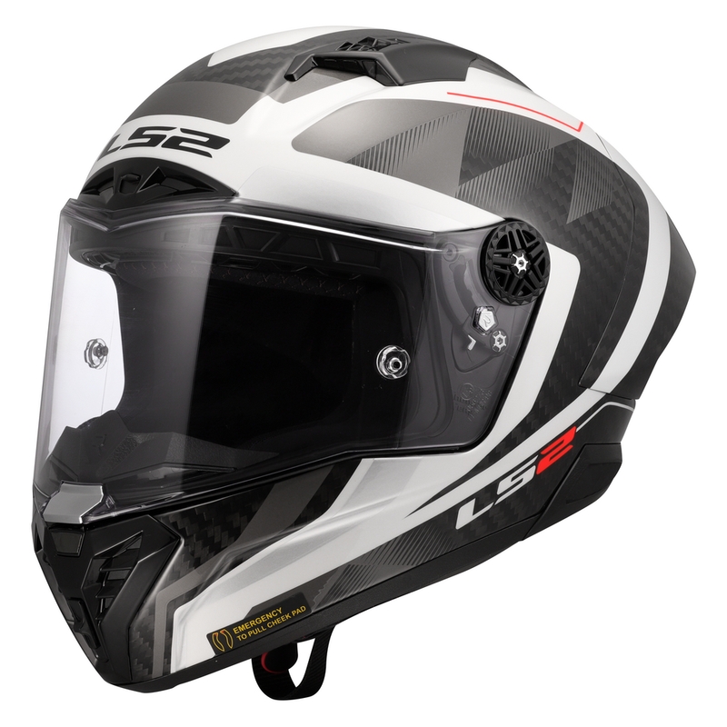 Ενσωματωμένο κράνος μοτοσικλέτας LS2 FF805 Thunder C GP Aero Raute λευκό-γκρι